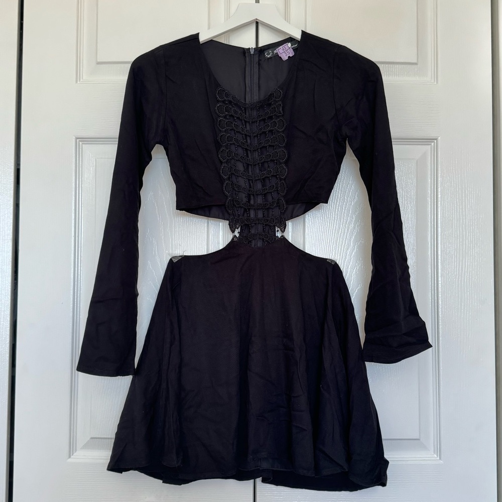 For Love And Lemons Black Long Sleeve Dress
